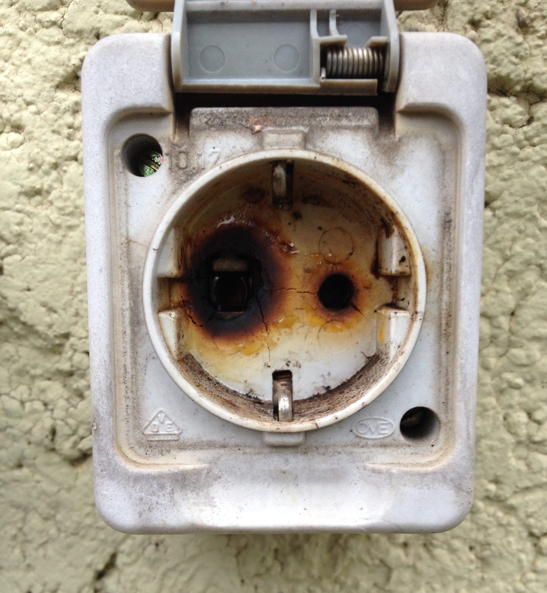 Electrical outlet work in a building